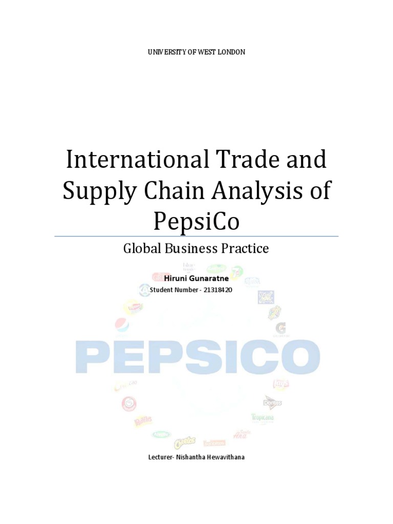 PepsiCo Supply Chain Analysis Report | PDF | Pepsi Co | Supply Chain