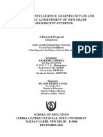 Emotional Intelligence, Learning Styles and Academic Achievement of 10Th Grade Adolescent Students