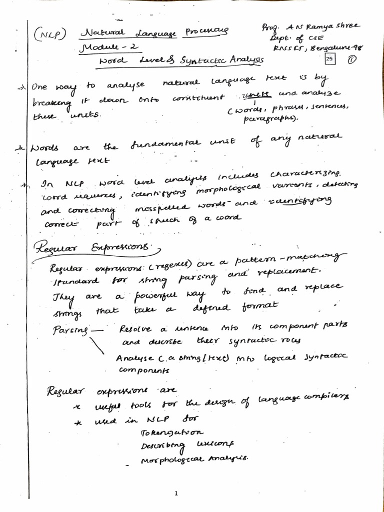 NLP 2nd Module | PDF