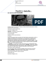 Pier Paolo Pasolini e Carlo Bo: Un'amicizia Inusuale - Il Sole 24 Ore - It, 3 Marzo 2022