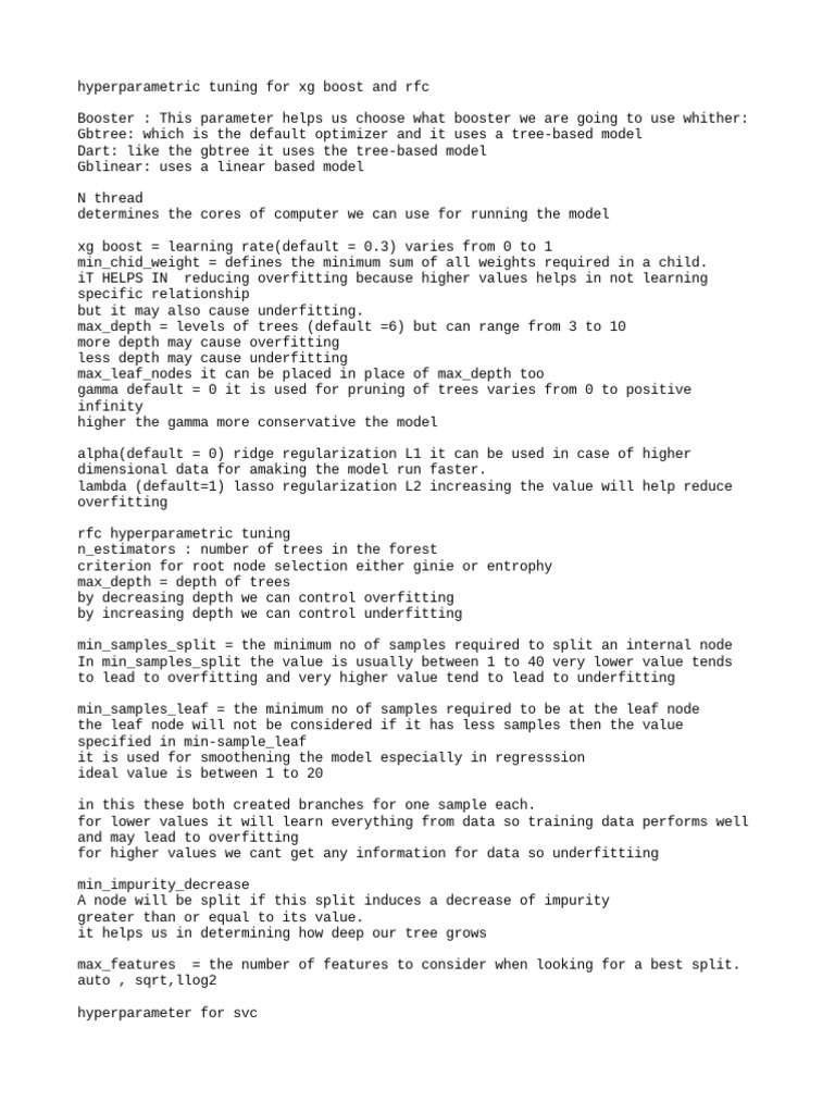 XGBoost and SVC Hyperparameter Tuning | PDF | Matrix (Mathematics ...