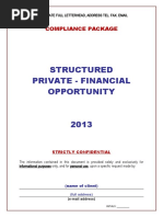 Structured Private - Financial Opportunity: Compliance Package