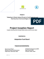 Project Inception Report: Adaptation Fund Board