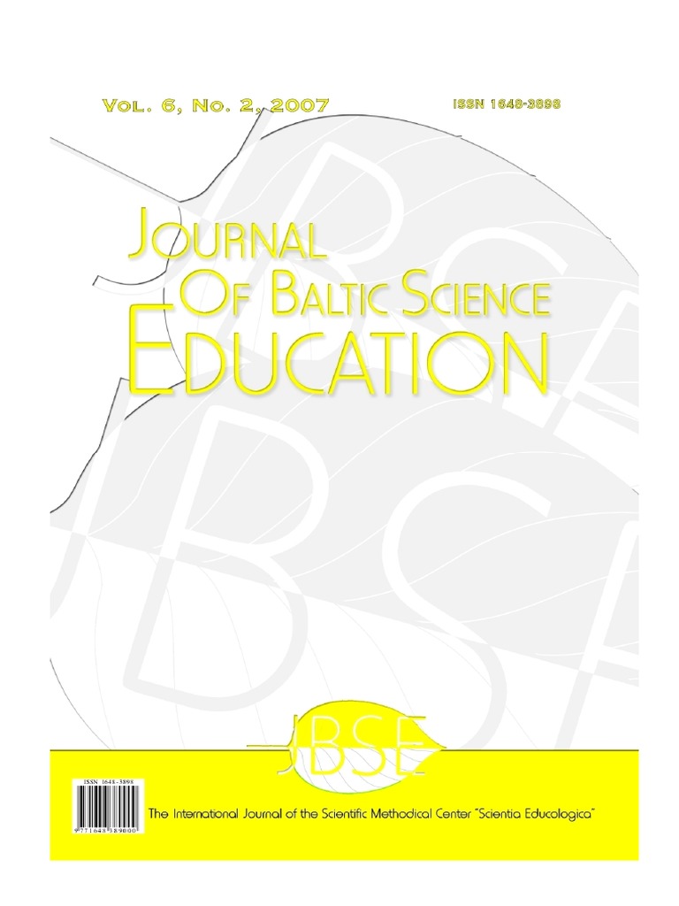 Journal of Baltic Science Education, Vol. 6, No. 2, 2007 PDF