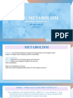 Drug Metabolism: Medicinal Chemistry I