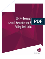 EF4314 Lecture 3 Accrual Accounting and Valuation: Pricing Book Values