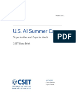 U.S. AI Summer Camps: Opportunities and Gaps For Youth CSET Data Brief