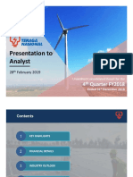 Presentation To Analyst: 4 Quarter FY2018