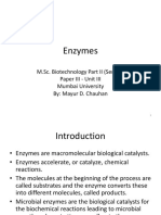 Enzymes: M.Sc. Biotechnology Part II (Sem III) Paper III - Unit III Mumbai University By: Mayur D. Chauhan