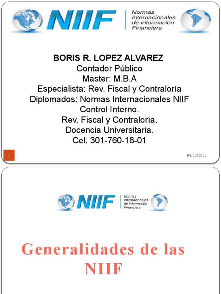 Diapositivas Niif | PDF | normas internacionales de INFORMACION ...