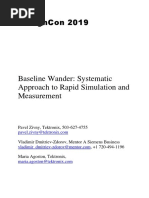 Designcon 2019: Baseline Wander: Systematic Approach To Rapid Simulation and Measurement