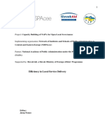Efficiency in Local Service Delivery: Central and Eastern Europe (Nispacee)