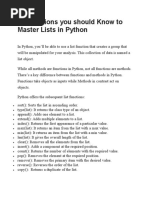 15 Functions You Should Know To Master Lists in Python