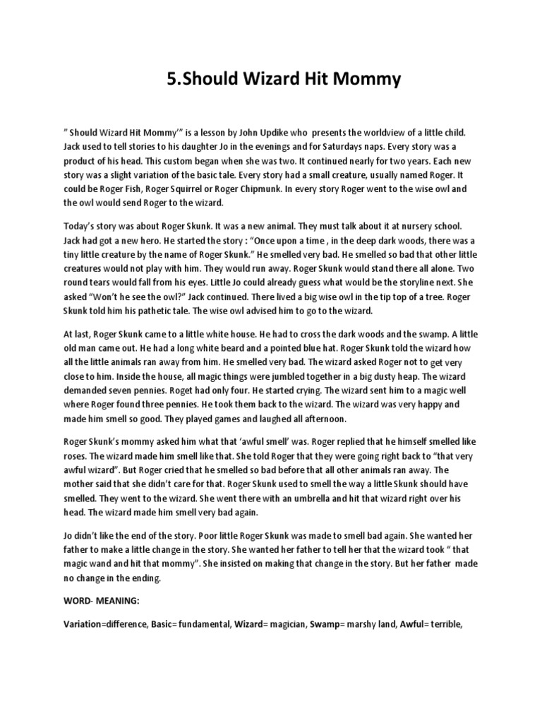 Should Wizard Hit Mommy PDF