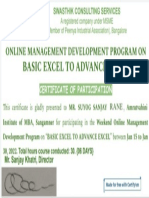 Basic Excel To Advance Excel: Online Management Development Program On