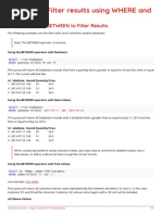 Chapter 13: Filter Results Using WHERE and Having