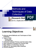 Ch-5 Methods and Techniques of Data Collection