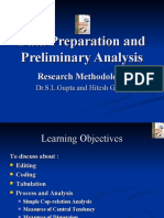 Ch-9 Data Preparation and Preliminary Analysis