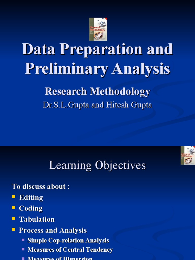 Ch 9 Data Preparation And Preliminary Analysis Pdf Statistics Mean