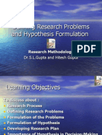 Ch-3 Defining Research Problems and Hypothesis Formulation