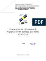 Programacion de los lenguajes de Programacion PLC definidos en la norma IEC 61131-3