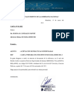 Carta de Aceptación