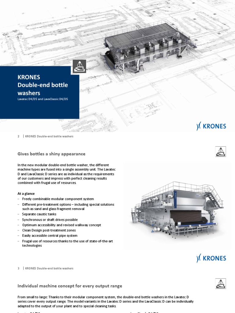 Modular DoubleEnd Bottle Washers The Lavatec D4/D5 and LavaClassic D4/D5 Series PDF