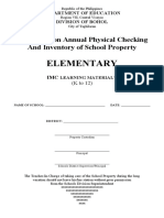 Elementary: Division Annual Physical Checking and Inventory of School Property
