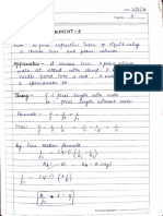 Refractive Index of Liquid Using Convex Lens and Plane Mirror