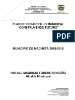 Plan de Desarollo Macheta 2016 - 2019