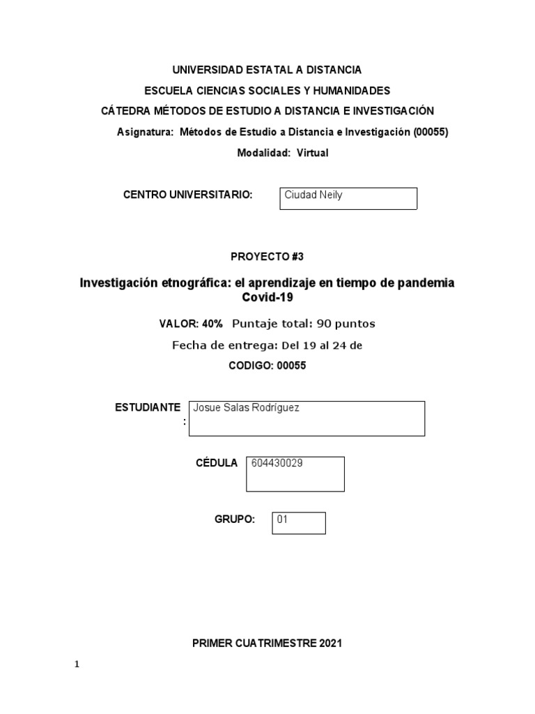 Proyecto 3 | PDF | Internet | Aprendizaje