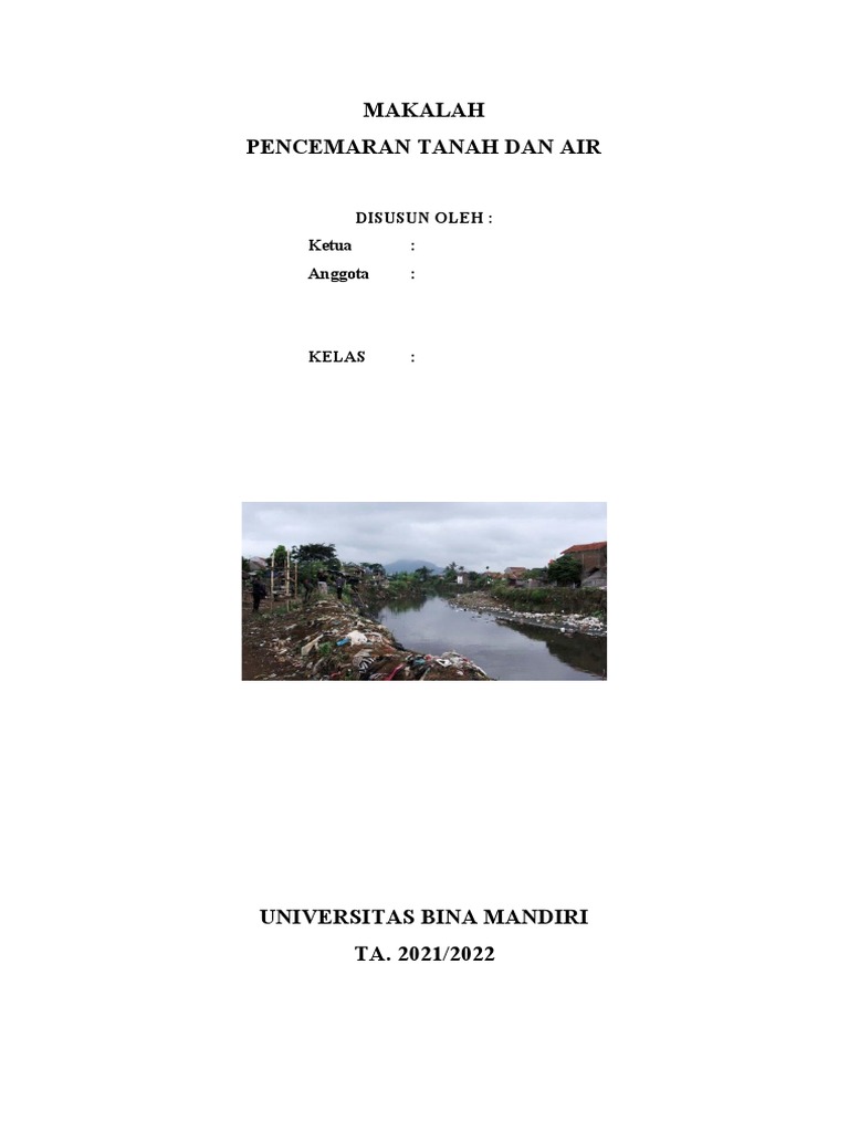 Pencemaran Tanah dan Air: Dampak dan Solusi | PDF | Kesehatan Holistik