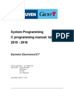 System Programming C Programming Manual: Lab 6 2015 - 2016: Bachelor Electronics/ICT