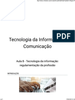 TECNOLOGIA DA INFORMAÇÃO E COMUNICAÇÃO AULA 8