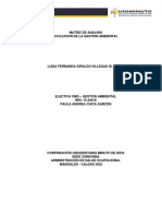 Matriz de Analisis Evolucion de La Gestion Ambiental