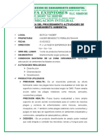 Ficha Tecnica Del Procedimiento Actividades de Saneamiento Ambiental