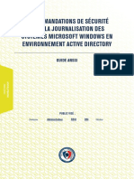 Anssi-Guide-Recommandations Securite Journalisation Systemes Microsoft Windows Environnement Active Directory