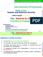 MISS-1103 System and Network Security - File Useful For File-02 - Overview of Cryptography - KMA