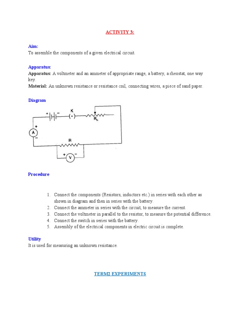 Assemble Electrical Circuit Components | PDF