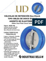 Válvula Duo Check Tipo Oblea (Wafer Dual Plate Check Valve