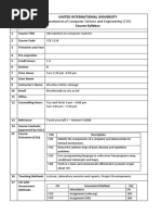 Department of Computer Science and Engineering (CSE) : United International University Course Syllabus