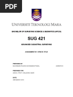 Download SUG421 - Advanced Cadastral Survey - Assignment 1 Strata Title by Muhammad Ruzaini SN56265160 doc pdf