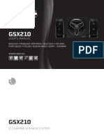 GSX210 2.1 Gaming Speaker System Manual