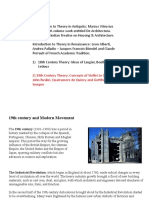 2) 19th Century Theory: Concepts of Viollet Le Duc, John Ruskin, Quatramere de Quincy and Gottfried Semper