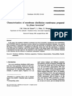 By Phase Inversion : Characterization of Membrane Distillation Membranes Prepared