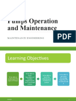 Pumps Operation and Maintenance