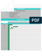 Modelo de Cronograma de Actividades en Excel