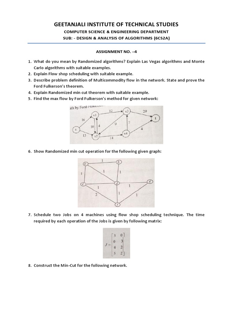 DAA Assignment 4 | PDF | Teaching Methods & Materials | Computers