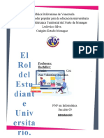 Trabajo Rol Del Estudiante Universitario