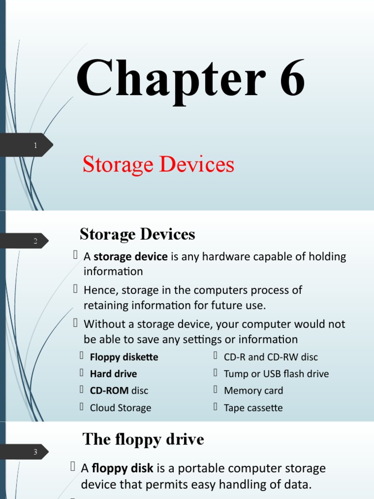 Chapter 6 | PDF | Hard Disk Drive | Floppy Disk